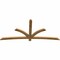 Ekena Millwork Davenport Rough Sawn Timber Gable Bracket, Western Red Cedar, 96"W x 44"H x 2"D x 4"F, 11/12 Pitch GBW096X44X0204DAV00RWR - alternate 3